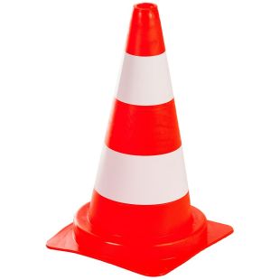 Pachołek drogowy 50cm U-23c | PCV, 1,3 kg, nieodblaskowy, malowany